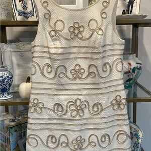 BRIDAL White and Gold Icing on the Cake Lennox Dress